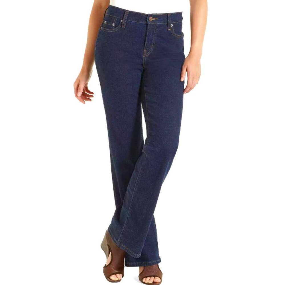 Women's Levi's 512 Perfectly Slimming Bootcut Dark Blue Jeans- Size 12